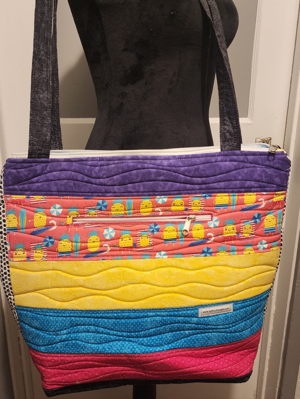 Whimsical Quilted Beach Bag